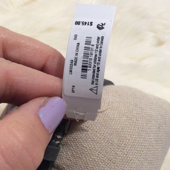 New $145 LUCKY Brand Gray Leather WATCH Round - Picture 5 of 6